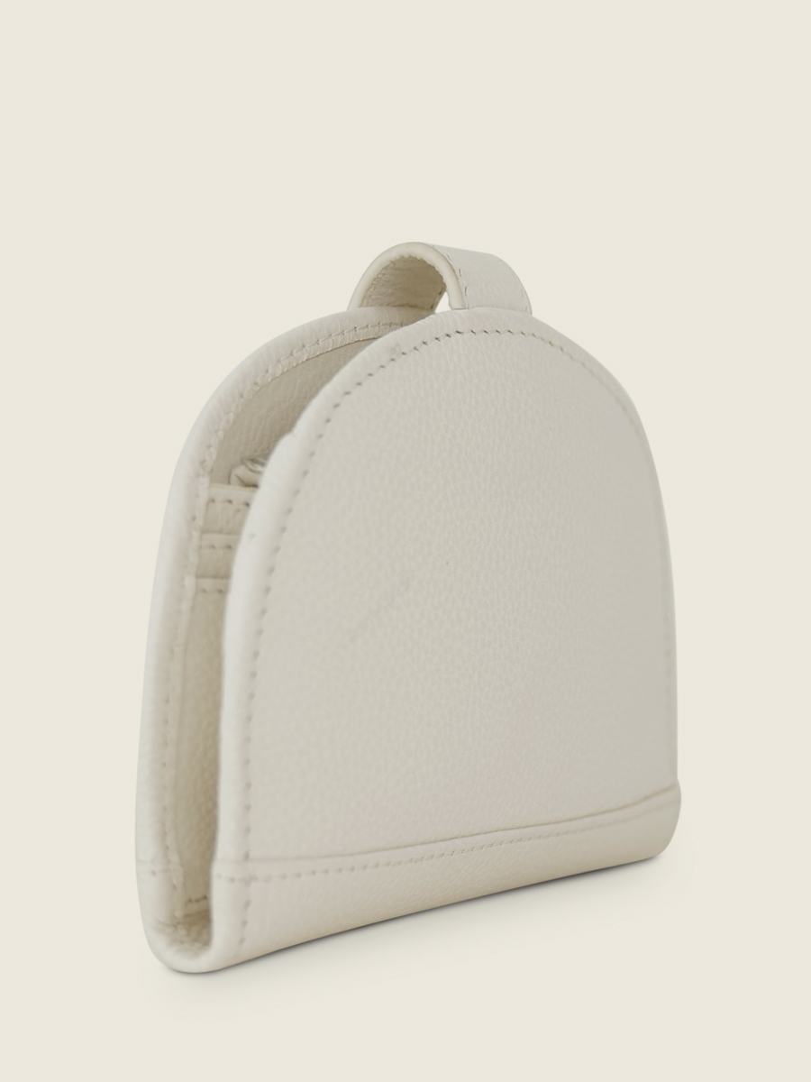 Foto-Seitenansicht-Brieftasche-Leder-weiß-Manon-N2-Pastell-Kreide-Paul-Marius-M33-PT-W
