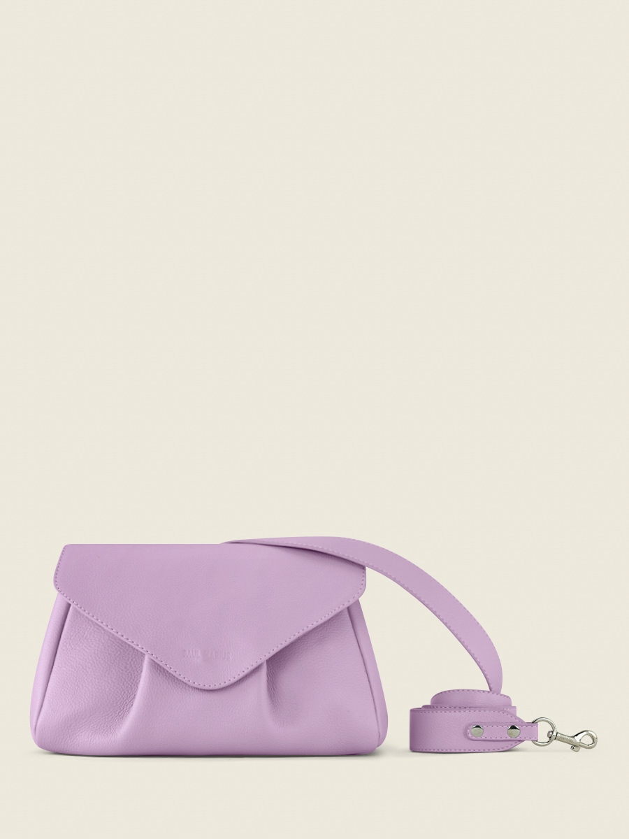 Foto-Vorderansicht-Umhängetasche-Leder-violett-Suzon-M-Pastel-Lila-Paul-Marius-W25M-PT-P