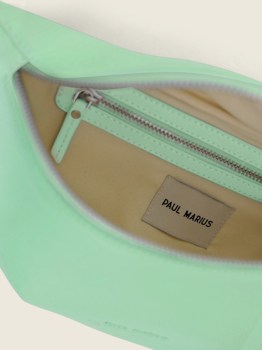 Foto-Innenansicht-Gürteltasche-Leder-grün-Labanane-Pastel-Mint-Paul-Marius-M503-PT-GR