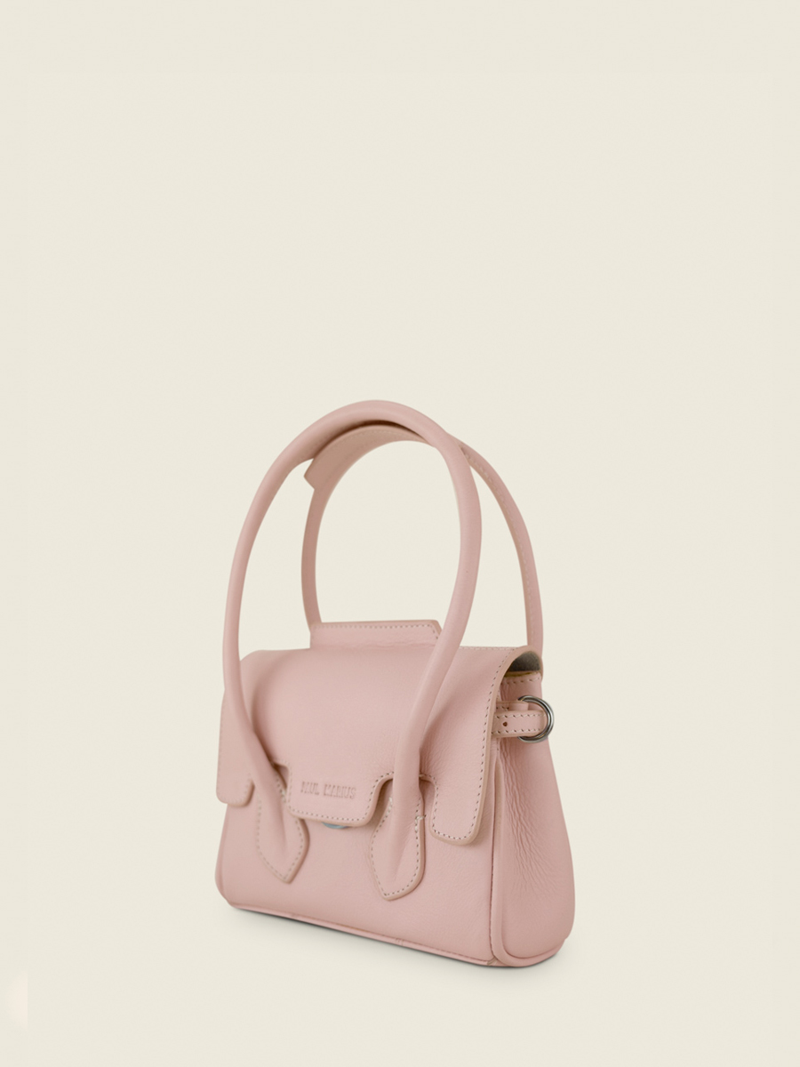 Foto-Seitenansicht-Mini-Handtasche-aus-rosa-Leder-Colette-XS-Pastel-Poudre-Paul-Marius-W28XS-PT-PI