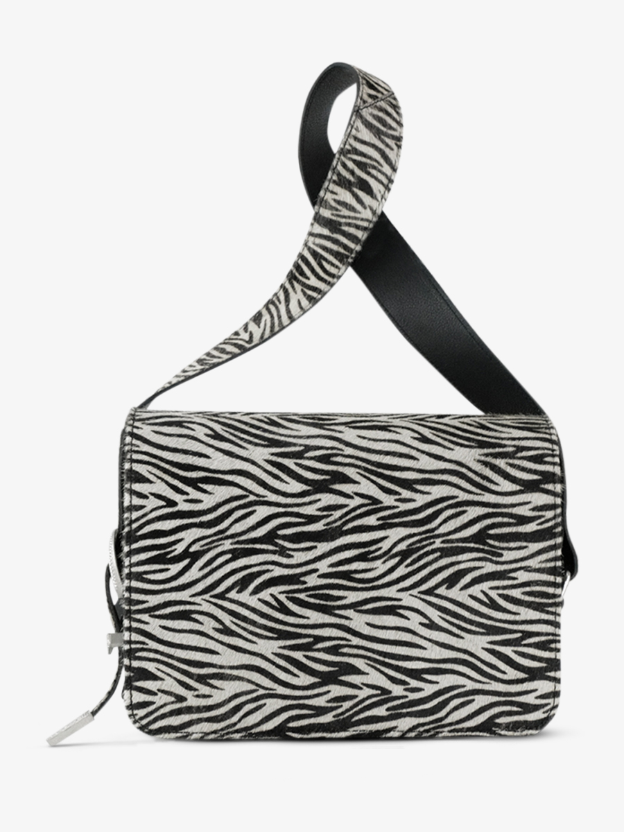 Foto-Vorderansicht-Ledertasche-Baguette-für-Damen-lebaguette-zebre-paul-marius-