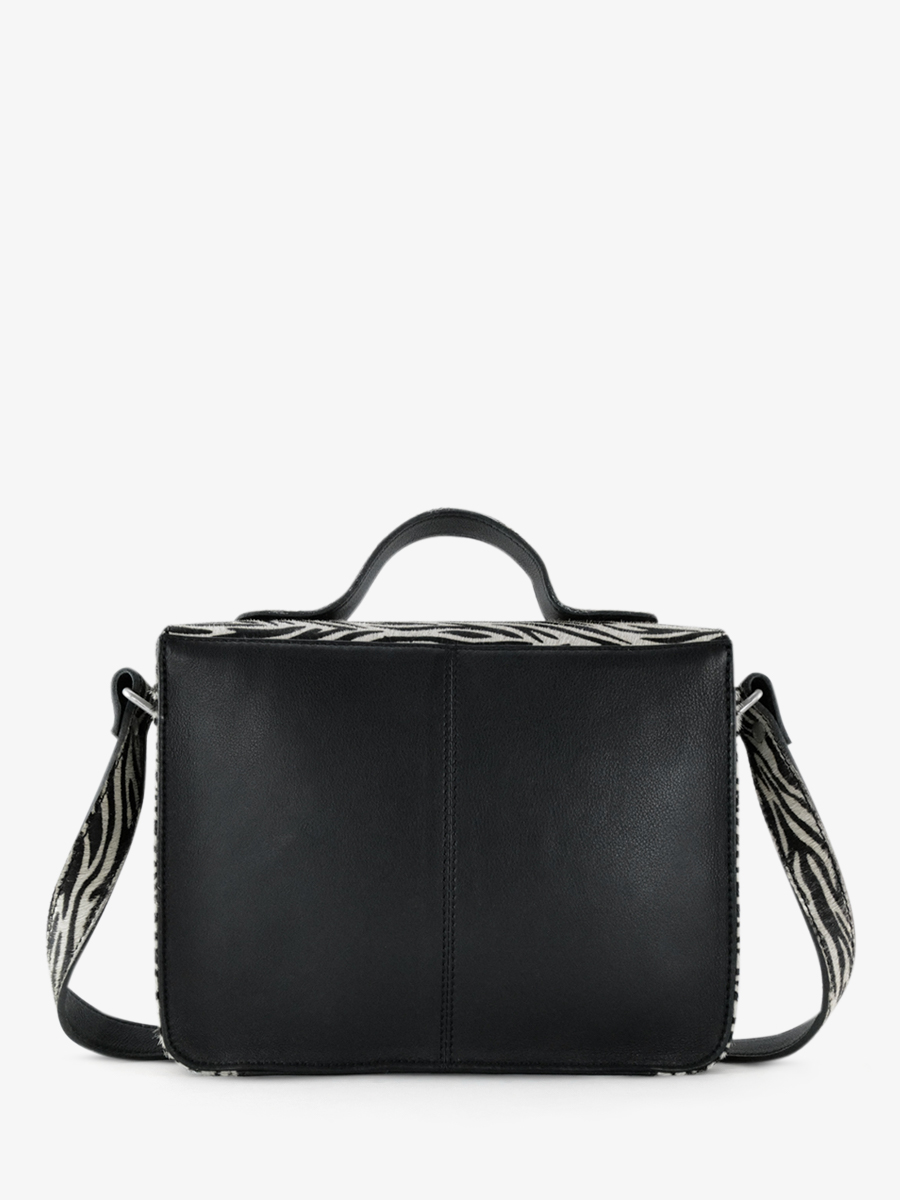 Foto-Rückansicht-Umhängetasche-Leder-Damen-Mademoiselle-George-Zebra-Paul-Marius-W05-Z-P