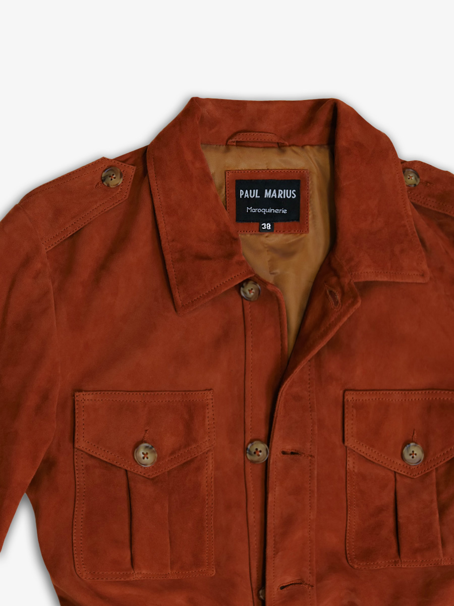Foto-Material-Saharajacke-Cognac-Leder-Herren-Lasaharienne-Cognac-Rodeo-Paul-Marius