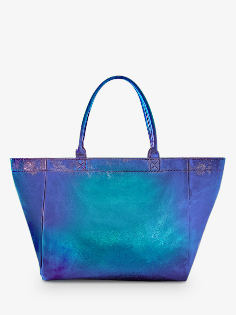 Foto-Rückansicht-Ledertasche-für-Damen-Paulmarius-blau-Monpartenaire-M-Scarabee-Paul-Marius-M300M-P-Blu