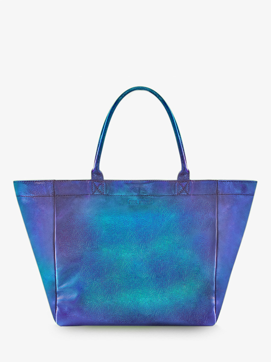 Foto-Vorderansicht-Ledertasche-für-Damen-Paul Marius-blau-MonPartenaire-M-Scarabee-Paul Marius-M300M-P-Blu