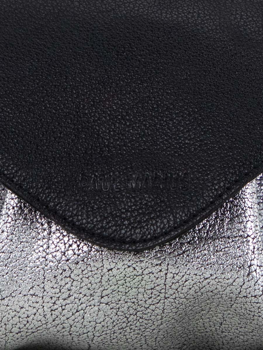 Foto-Material-Umhängetasche-Leder-Paul Marius-silber-schwarz-Suzon M-silber-schwarz-Paul Marius-W25M-S-B