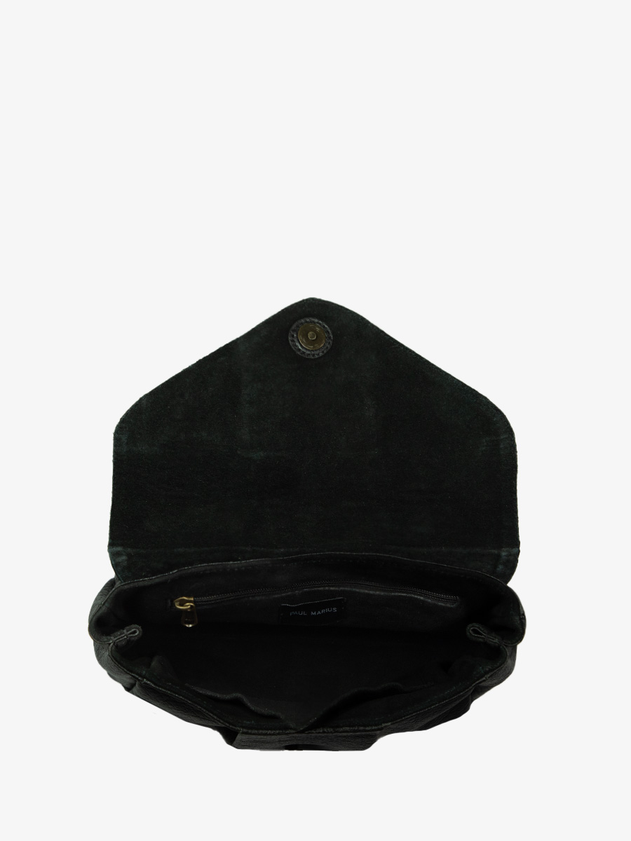Foto-Innenansicht-Umhängetasche-Leder-Paul Marius-Schwarz-Suzon M-Schwarz-Paul Marius-W25M B