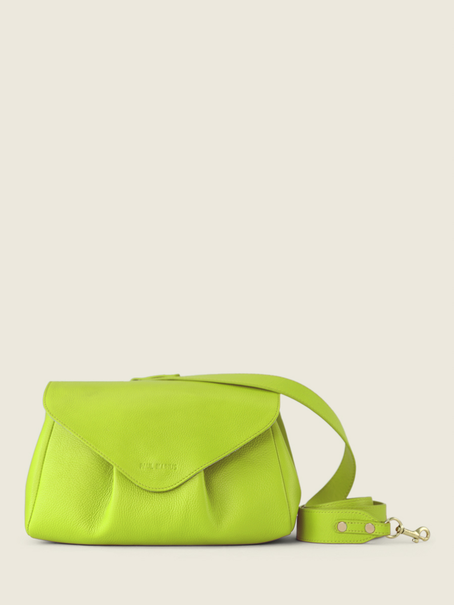 Fotoansicht-Vorderseite-Umhängetasche-Leder-grün-Suzon-M-Sorbet-Apfel-Paul-Marius-W25M-SB-LGR