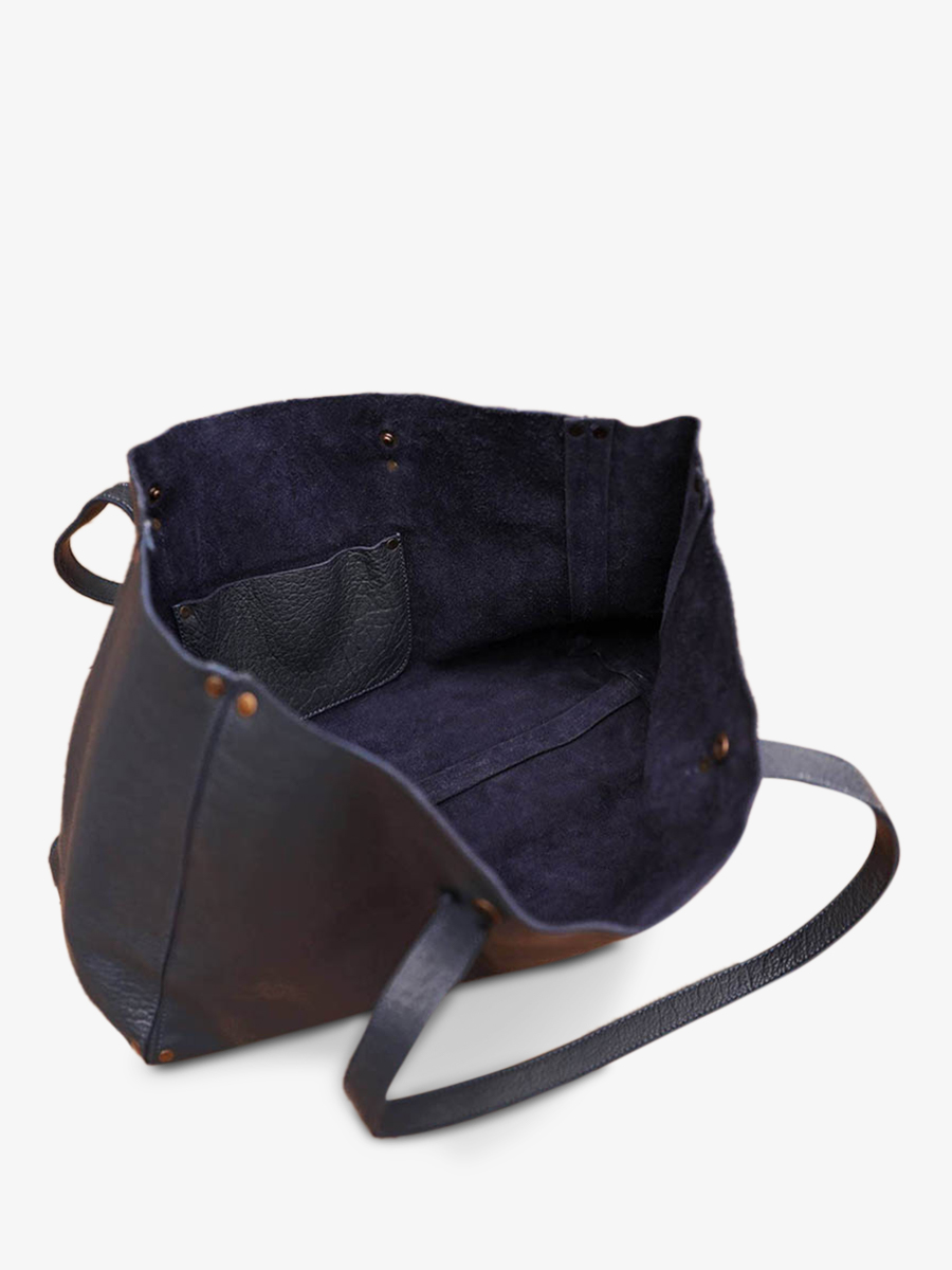 Foto-Innenansicht-Ledertasche-für-Damen-blau-Leffronte-M-blau-Tinte-Paul-Marius-W12-DB