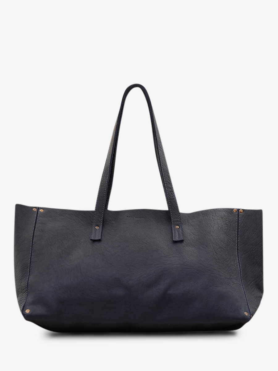 Foto-Vorderansicht-Ledertasche-für-Damen-blau-Leffronte-M-blau-Tinte-Paul-Marius-W12-DB