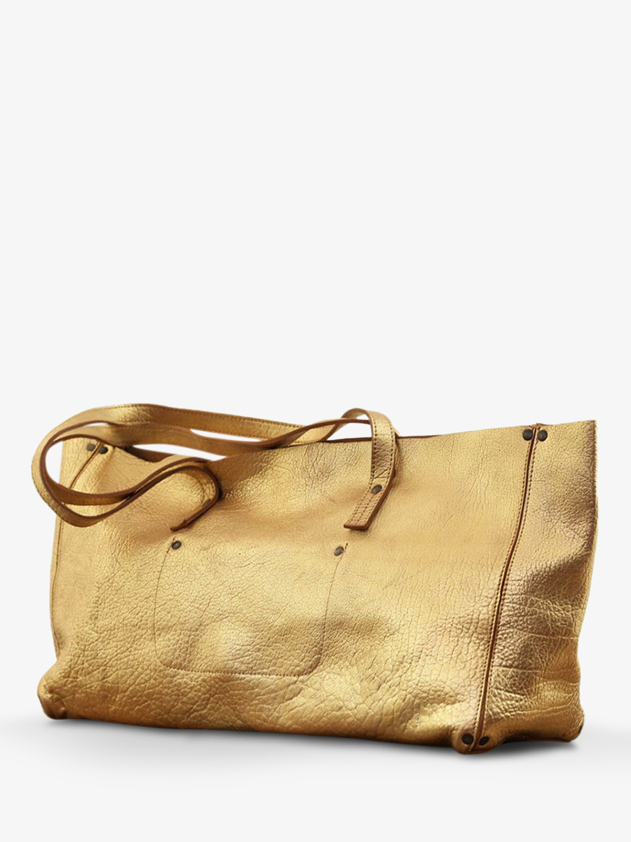 Foto-Rückansicht-Ledertasche-für-Damen-golden-Leffronte-M-golden-Paul-Marius-W12-G
