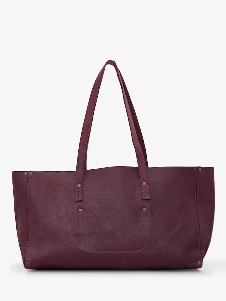 Foto-Rückansicht-Ledertasche-für-Damen-violett-Leffronte-M-Pflaume-Paul-Marius-W12-P