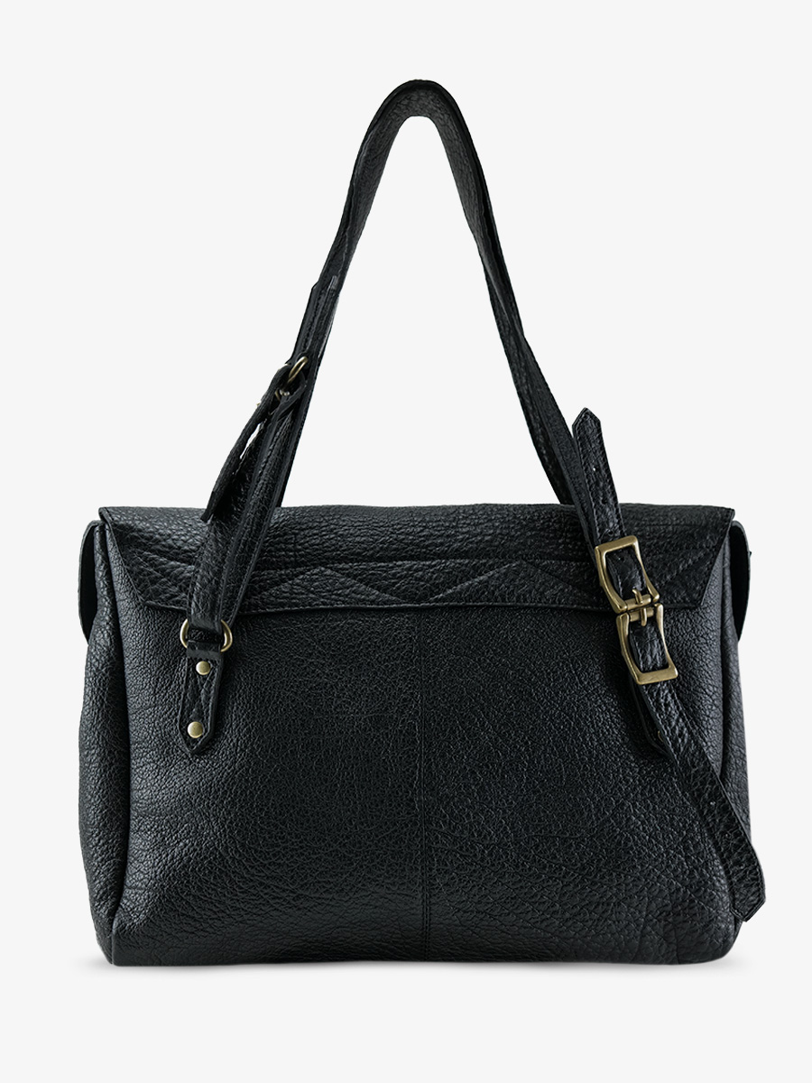 Foto-Rückansicht-Ledertasche-für-Damen-schwarz-Lasophistique-L-Edition-Noire-Paul-Marius-W27M-BED-N1