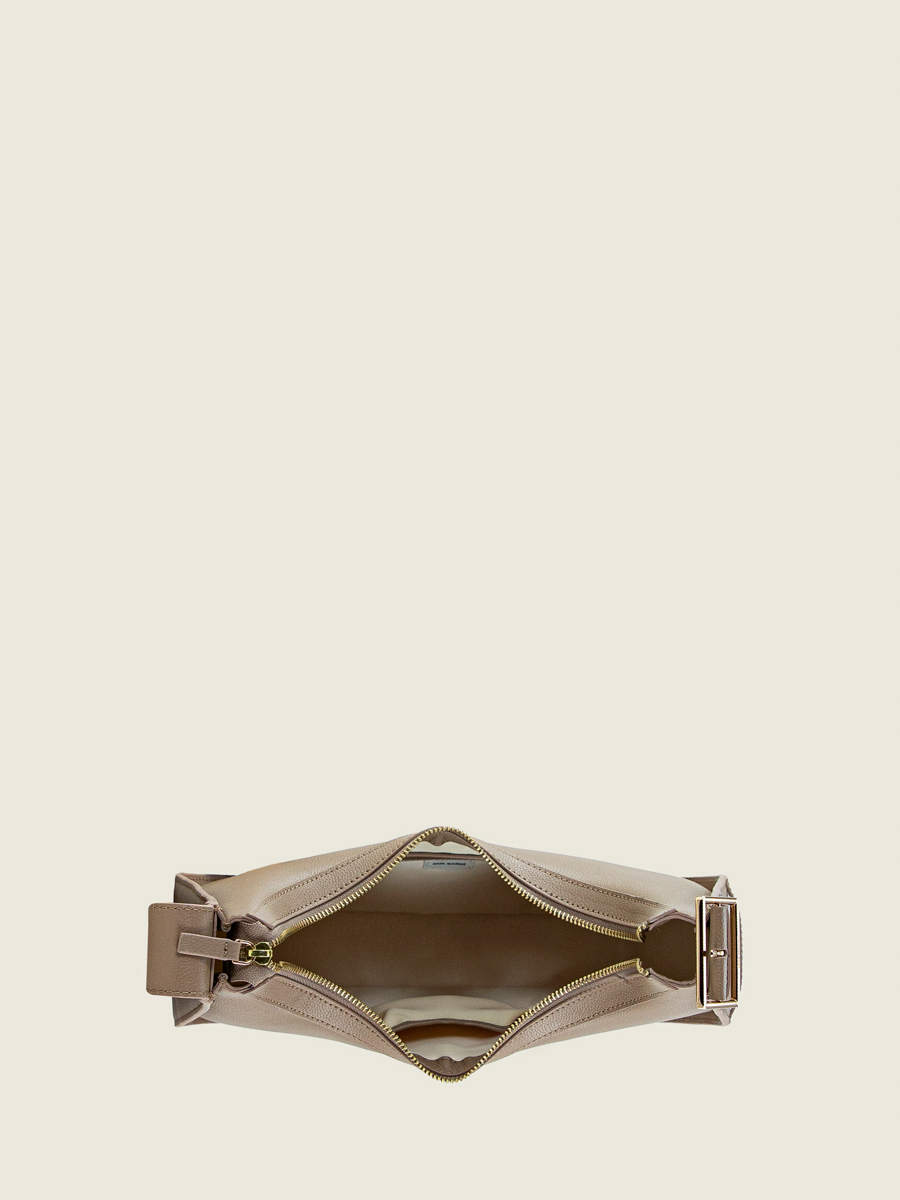 Ledertasche Victoire taupe Innenansicht W54 BEI