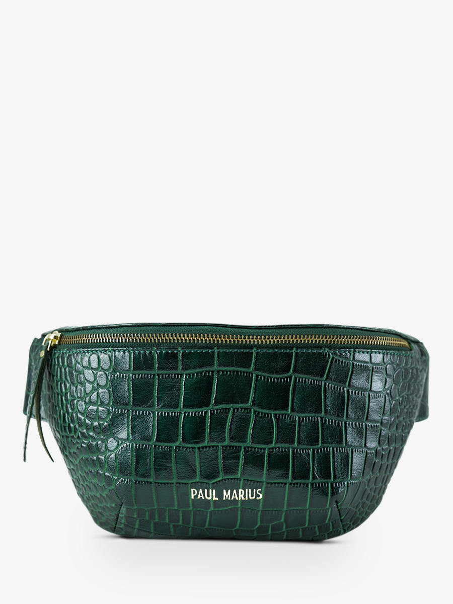 Foto-Vorderansicht-Gürteltasche-Leder-Damen-LaBanane-Alligator-grün-Paul-Marius-M503-A-DG