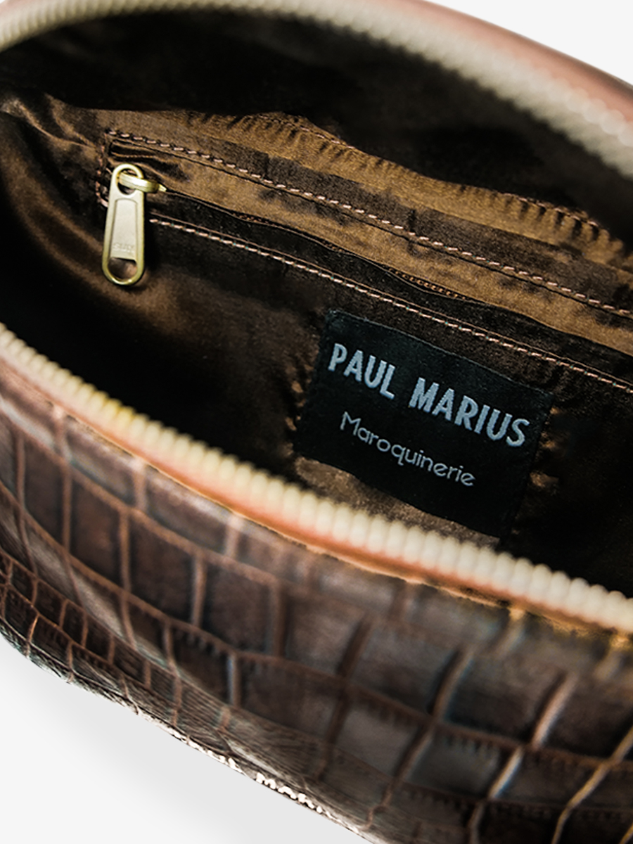 Foto-Innenansicht-Gürteltasche-Leder-Damen-LaBanane-Alligator-braun-Paul-Marius-M503-A-DB