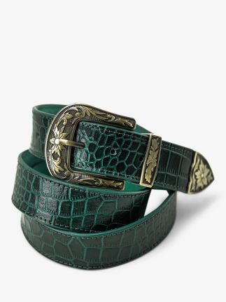 LaCeinture Western Alligator - Malachit