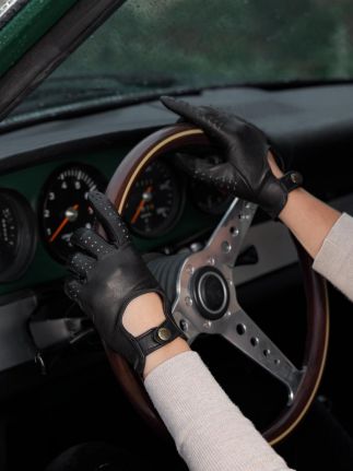 Pilotenhandschuhe für Damen – Schwarz