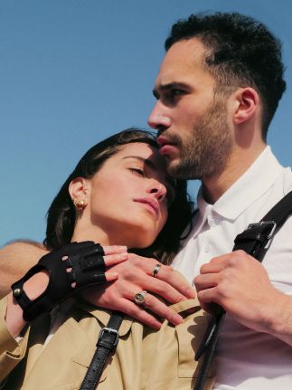 Pilotenhandschuhe für Damen – Schwarz