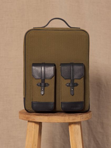 Urbain – Schwarz / Canvas Khaki