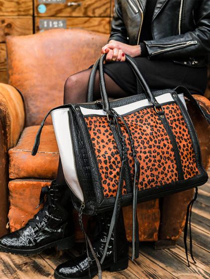 LeRive Droite - L - Leopard - Schwarz / Weiß