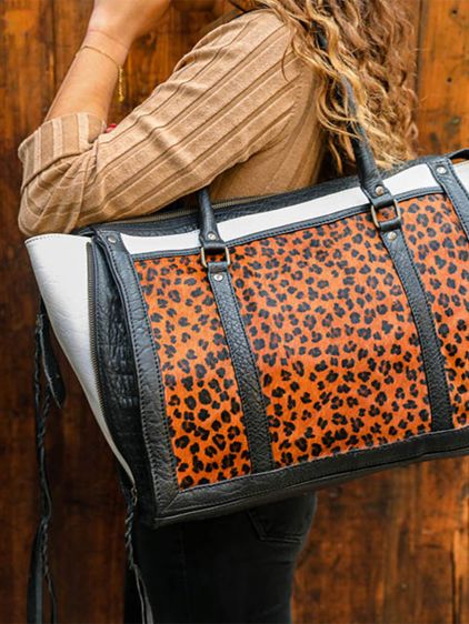 LeRive Droite - M - Leopard - Schwarz / Weiß