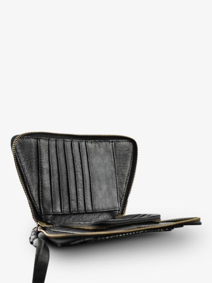 LePortefeuille Emma – Silber / Schwarz