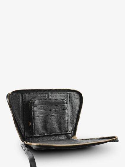 LePortefeuille Emma Python – Silber / Schwarz