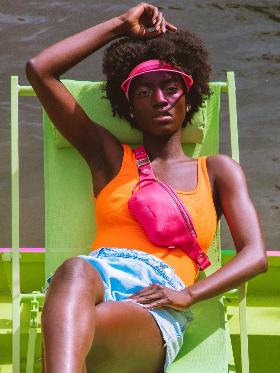 Foto-Mini-Gürteltasche aus Leder in Rosa LaBanane XS Sorbet Cassis Paul Marius M503XS SB PI