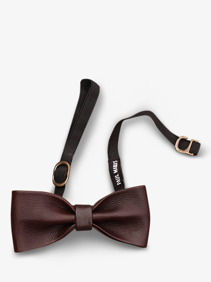 Foto-Seitenansicht-Fliege-Leder-Herren-schwarz-LeNoeud Papillon Indus-PAUL MARIUS-BOW D