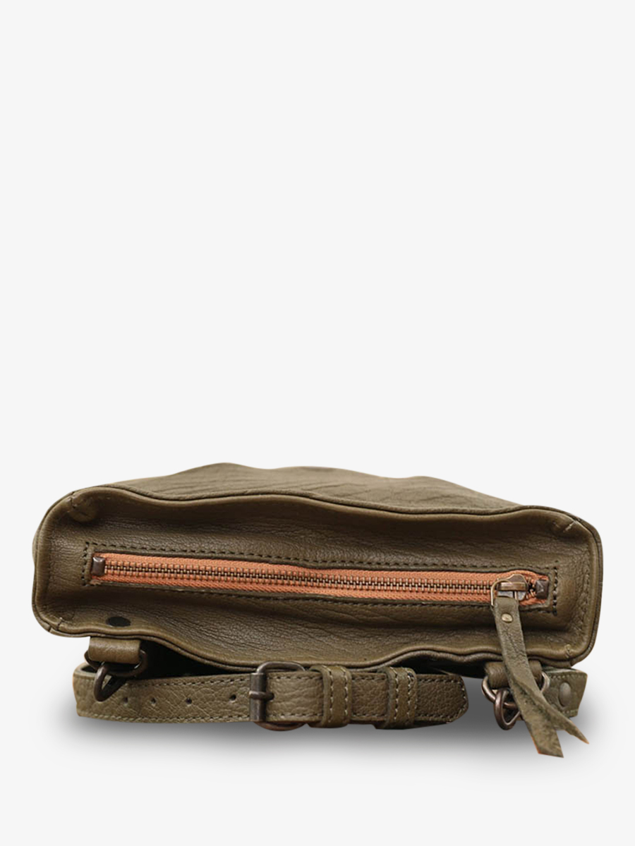 Foto-Innenansicht-Umhängetasche-Leder-Damen-kaki-legavroche-kaki-paul-marius-w06-k