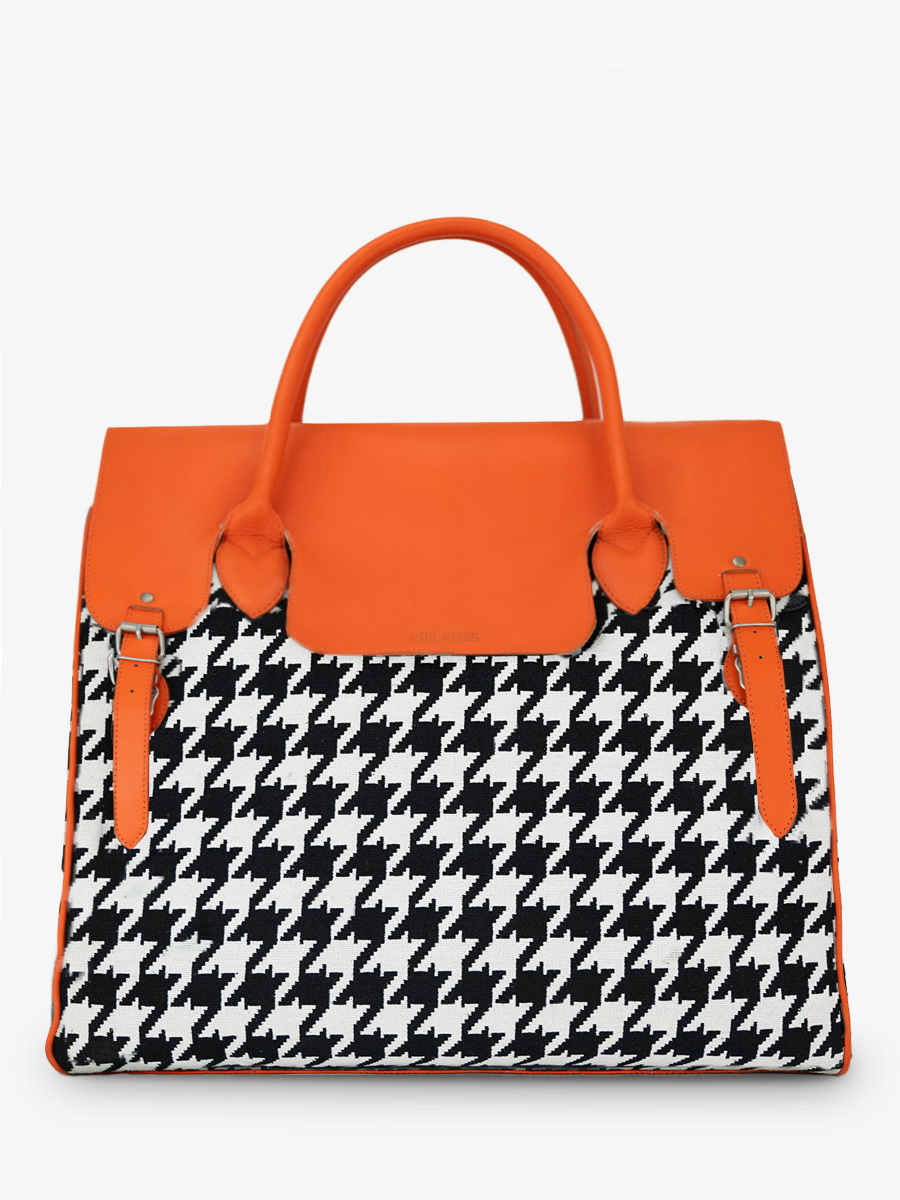 Fotoansicht-Vorderseite-Reisetasche-Leder-orange-Rouen-Delhi-Allure-orange-Paul-Marius-M105-HS2-O