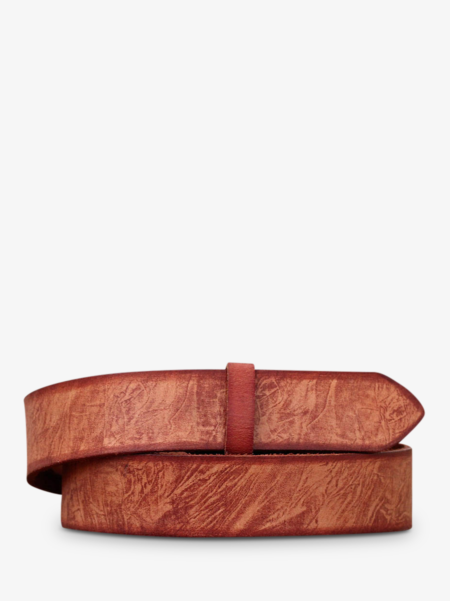 Foto-Vorderansicht-Ledergürtel-für-Herren-braun-Laceinture-Indie-Natur-Paul-Marius-B-CD-T90