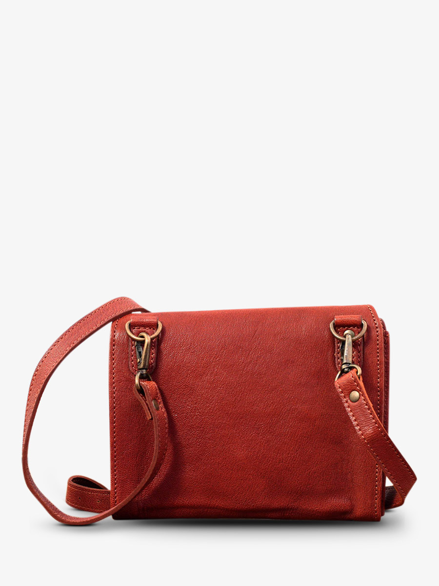 Foto-Rückansicht-Umhängetasche-Leder-Damen-braun-La Minaudière-Paul Marius-M301 MB