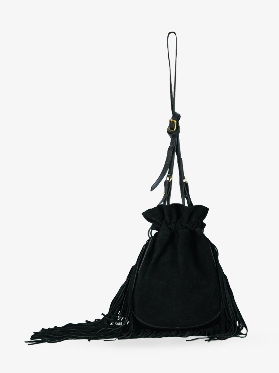 Foto-Rückansicht-Umhängetasche-Leder-Damen-schwarz-LeChamane-Paul-Marius-W101-B