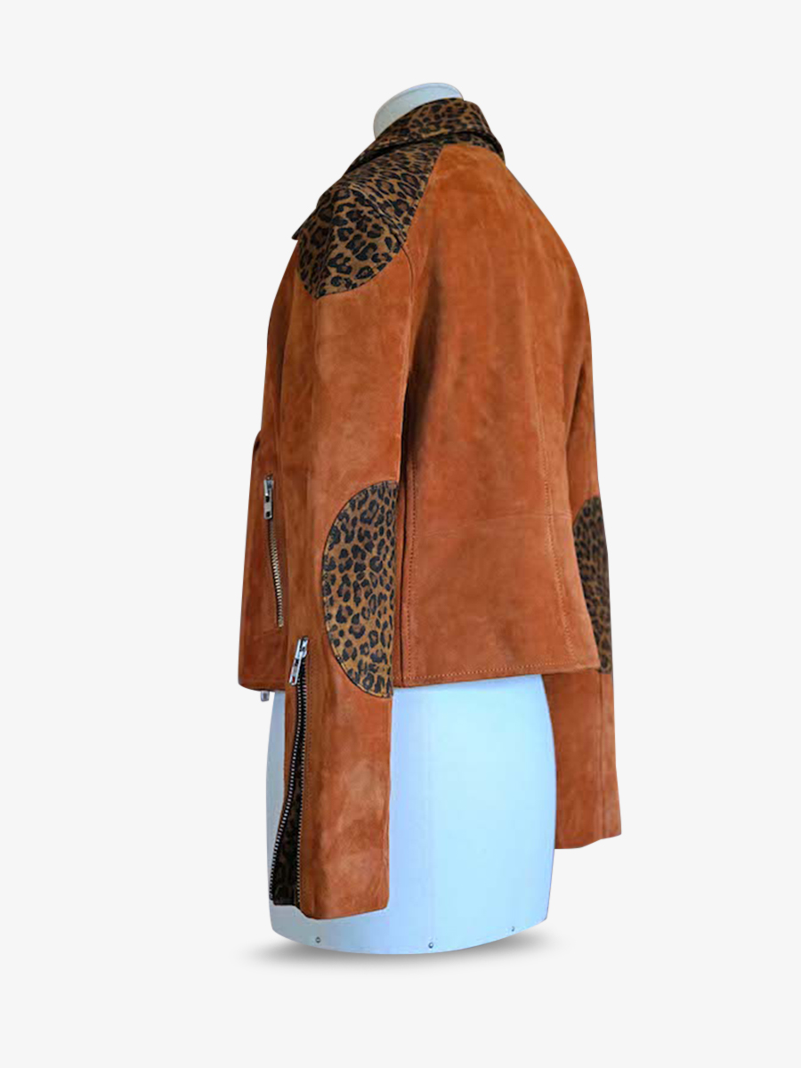 Foto-Rückansicht-Perfecto-Lederjacke-für-Damen-Leopard-Braun-LePerfecto-Leopard-Natur-Cognac-Paul-Marius-WPJ-LP-L-CO-S36