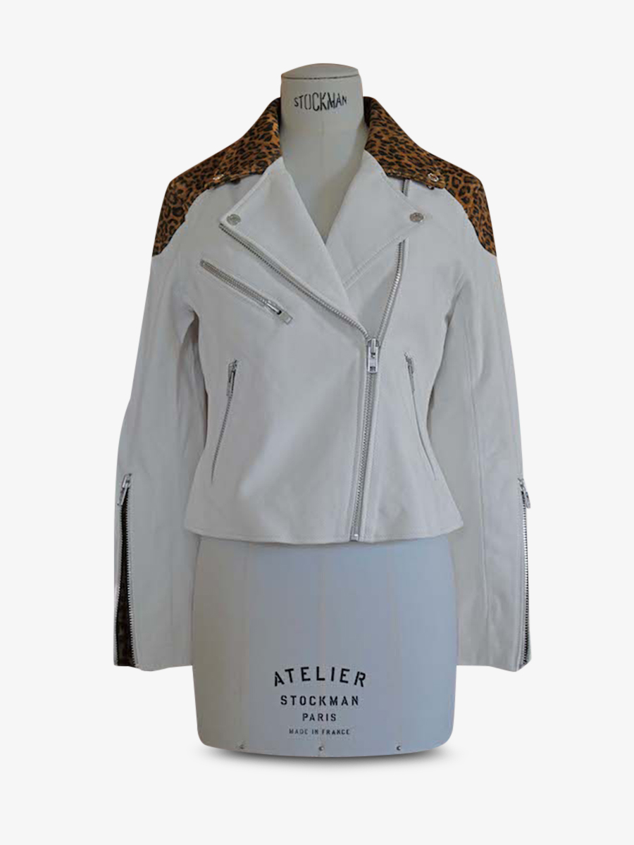 Foto-Vorderansicht-Perfecto-Leder-Damen-Leopard-beige-LePerfecto-Leopard-natur-kreide-Paul-Marius-WPJ-LP-L-CR-S36