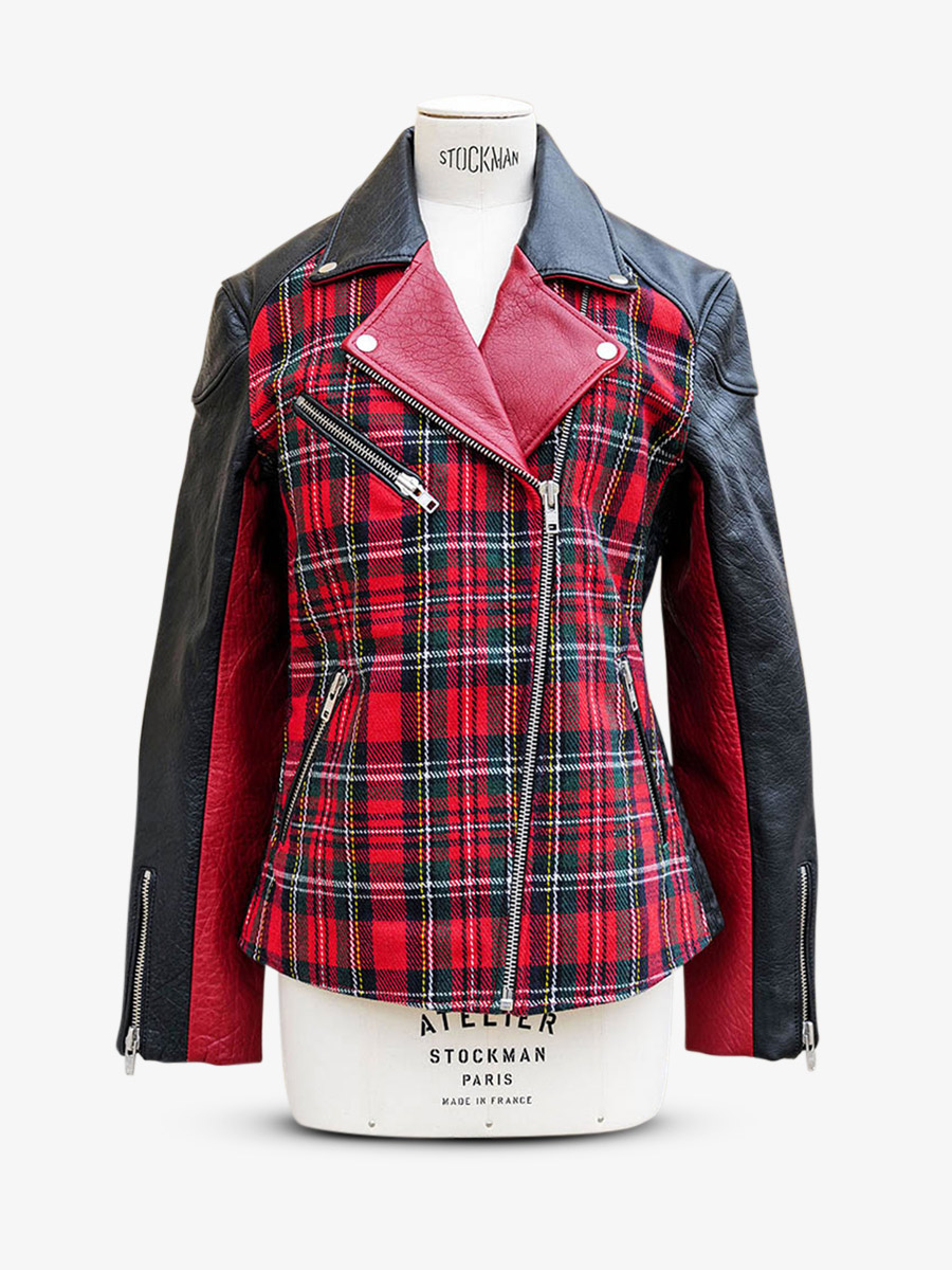Foto – Material Perfecto Leder Damen rot Le Perfecto Tartan rot Paul Marius WPJ-SCO-R-S36