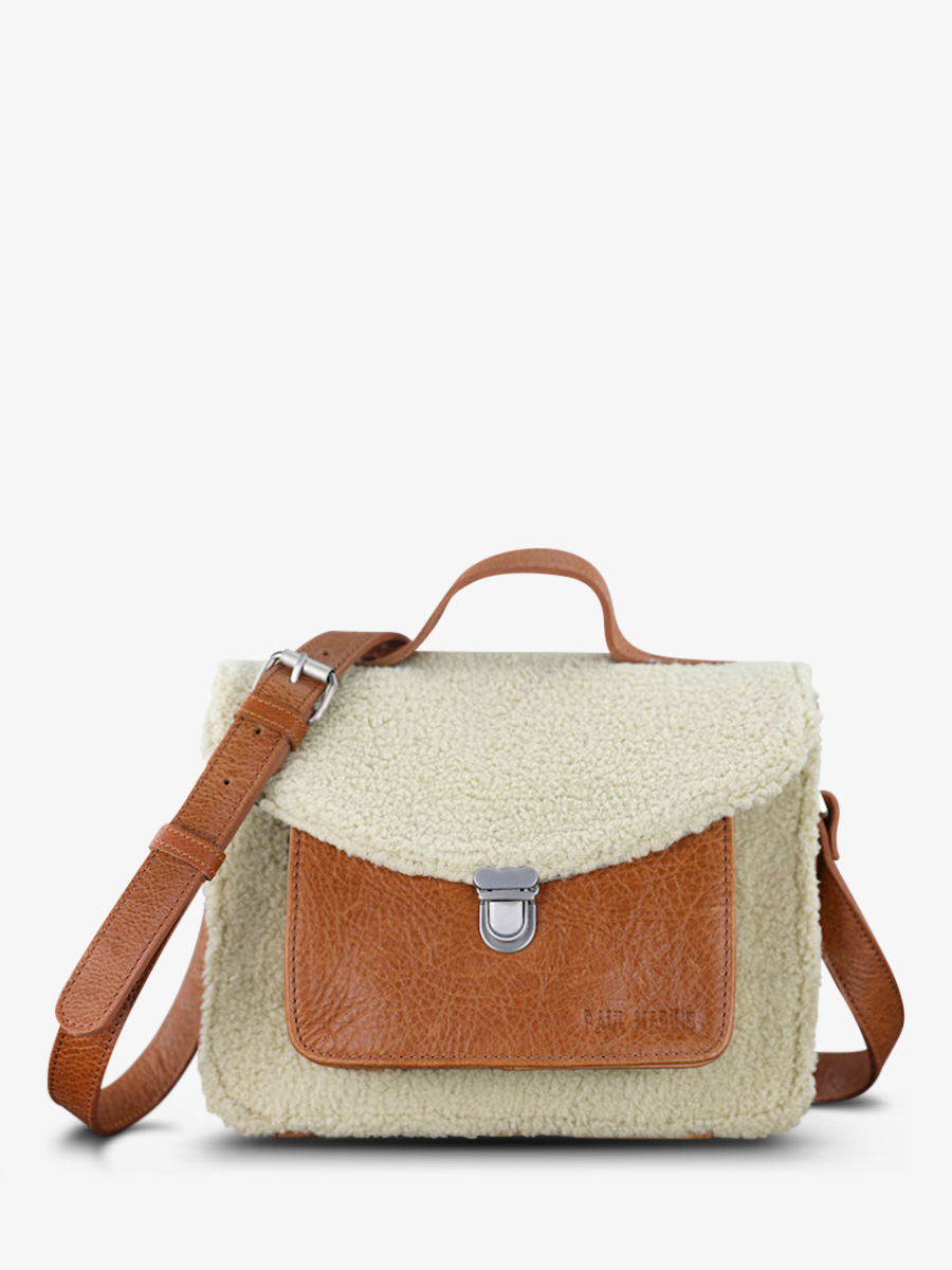 Foto-Vorderansicht-Umhängetasche-Leder-Damen-braun-Mademoiselle-George-Himalaya-naturbelassen-geölt-Paul-Marius-W05-SH-W-OL