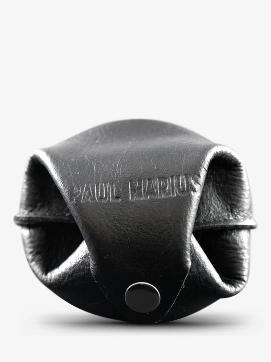 Foto-Vorderansicht-Geldbörse-Leder-schwarz-Lescarcelle-schwarz-Paul-Marius-M56-B