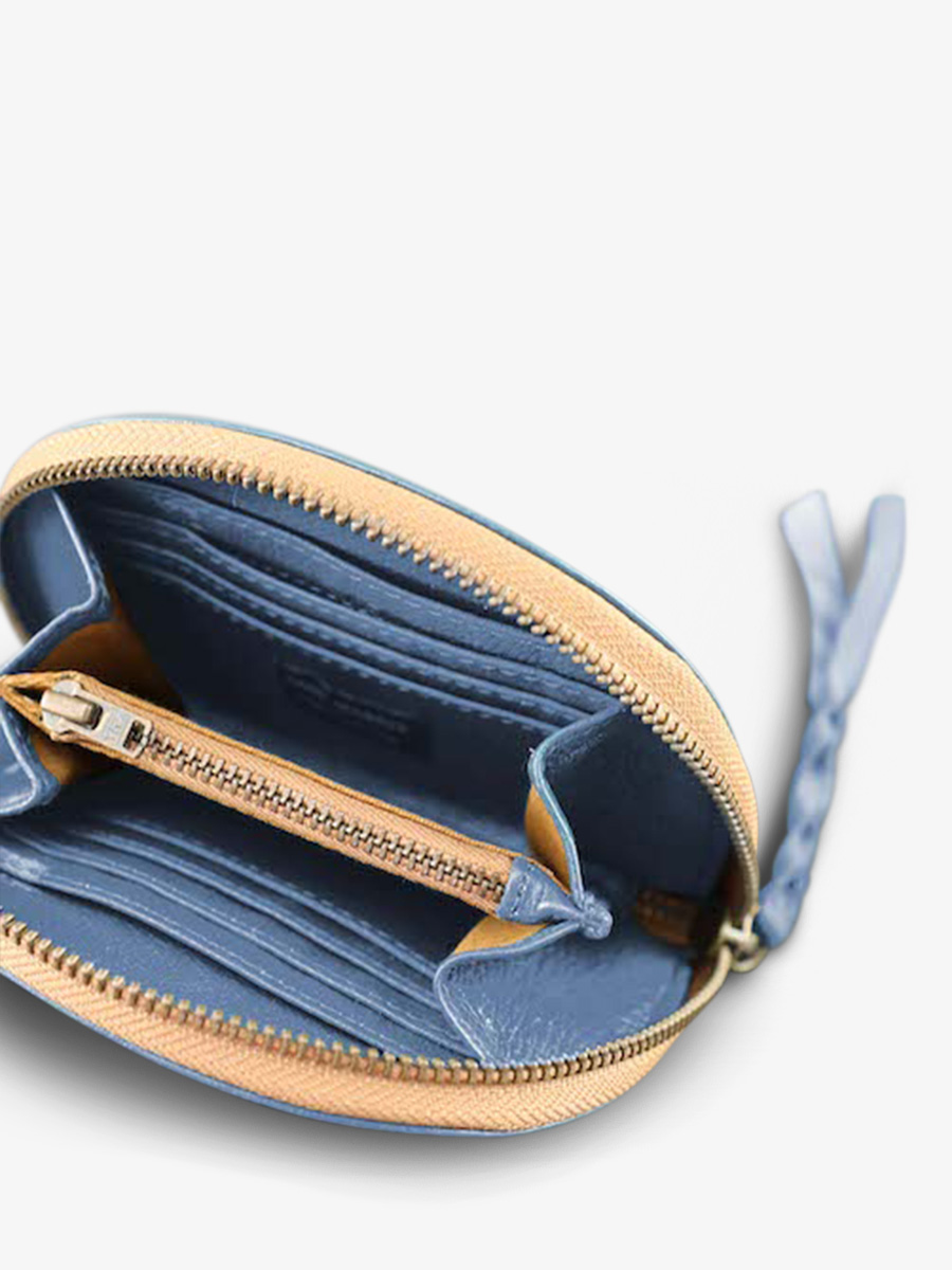 Foto-Seitenansicht-Lederbrieftasche-für-Damen-blau-LePortefeuille-Manon-Lavendelblau-Paul-Marius-M32-BL