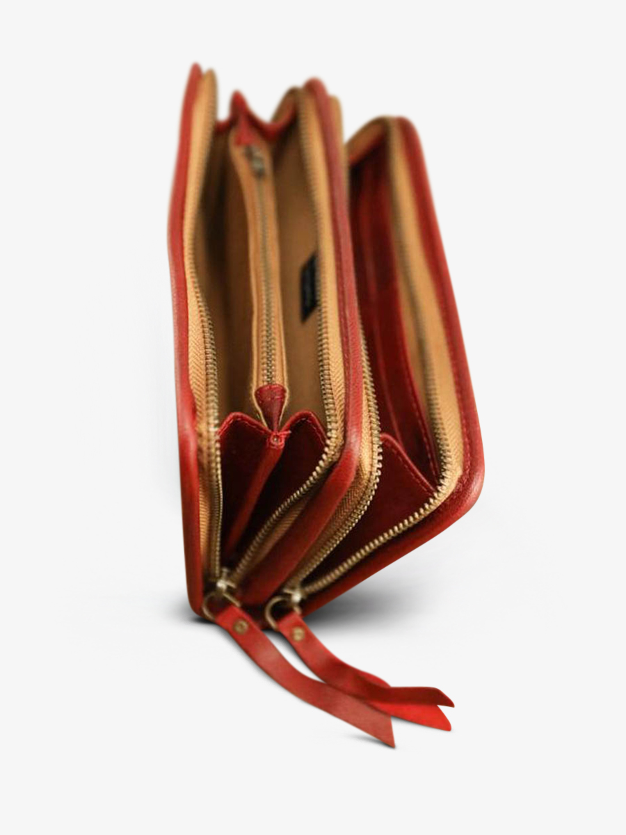 Foto-Seitenansicht-Brieftasche-Leder-Damen-rot-MonCompagnon-rot-geölt-Paul-Marius-LW-Gold
