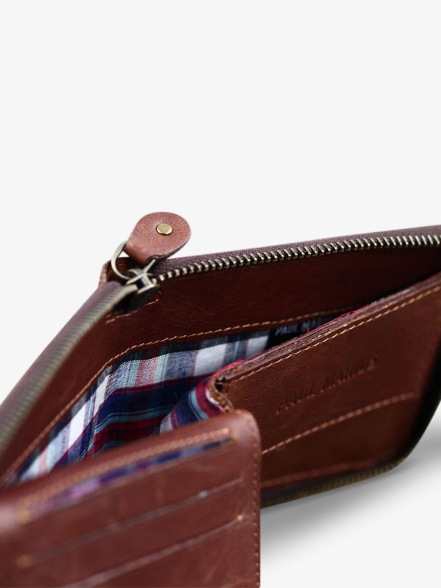 Foto-Seitenansicht-Lederbrieftasche-für-Herren-braun-LePortefeuille-Paul-naturel-Paul-Marius-Wallet-L
