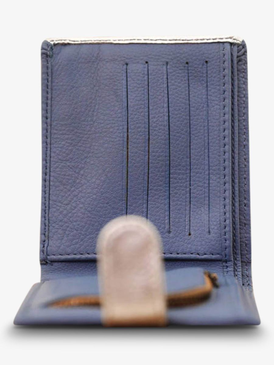 Foto-Innenansicht-Brieftasche-Leder-Damen-blau-silber-LePortefeuille-Louise-blau-lavendel-silber-Paul-Marius-M30-BL-S