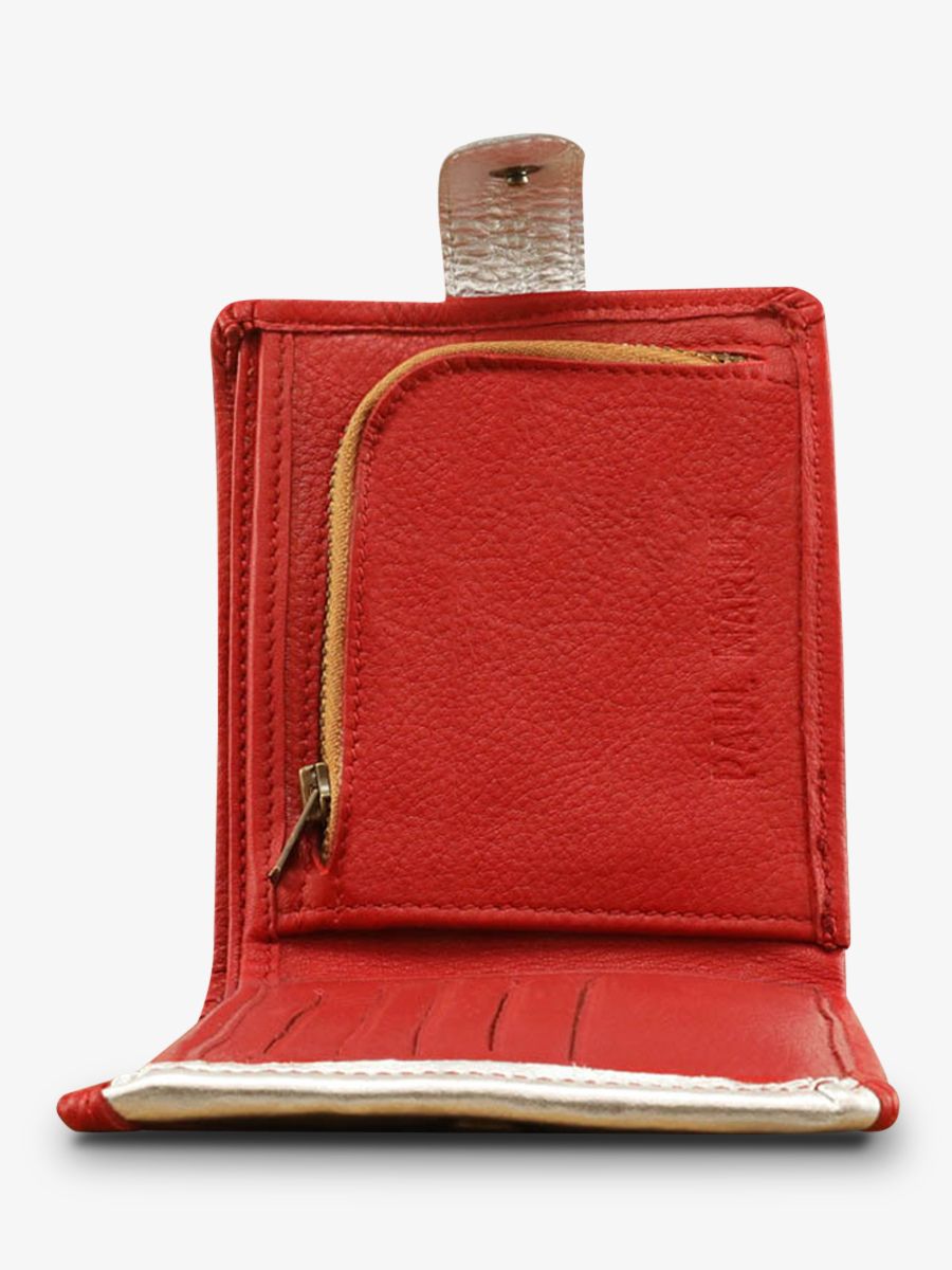 Foto-Rückansicht-Lederbrieftasche-für-Damen-rot-silber-LePortefeuille-Louise-rot-silber-paul-marius-m30-r-s