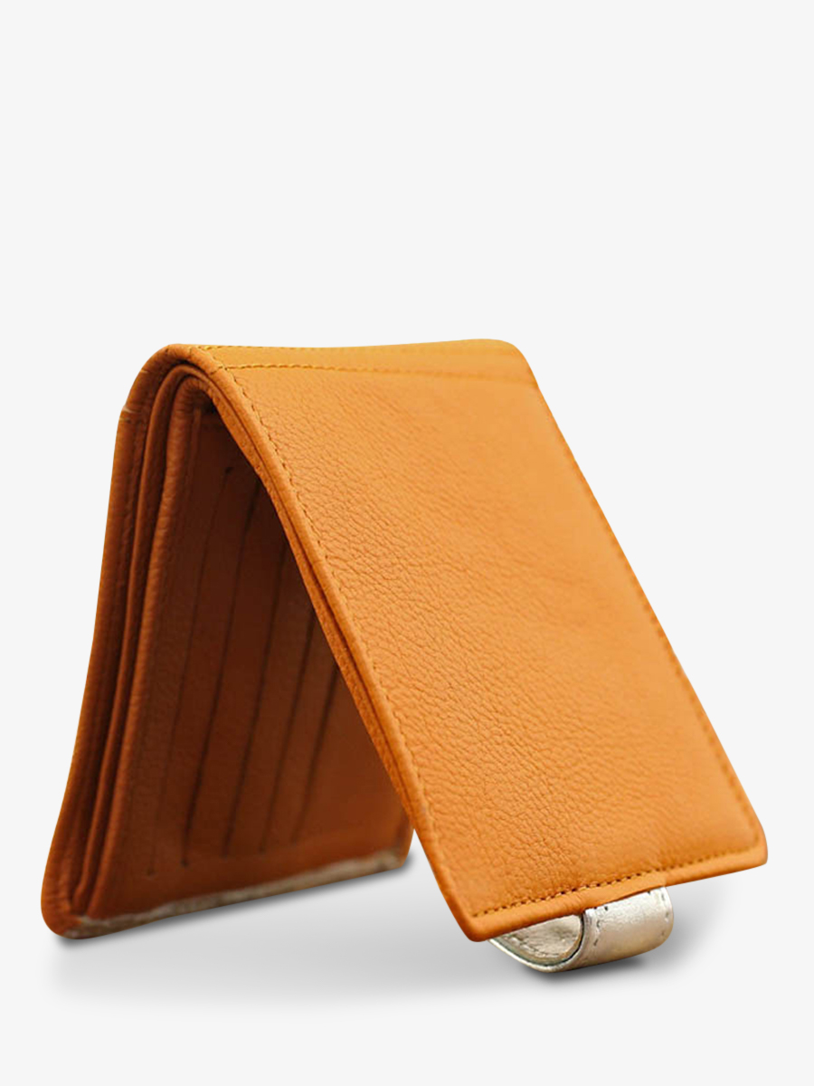 Foto-Rückansicht-Brieftasche-Leder-Damen-gelb-silber-LePortefeuille-Louise-Safran-silber-Paul-Marius-M30-Y-S