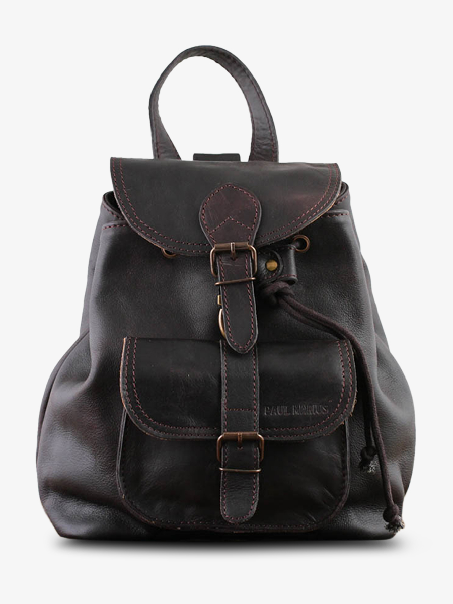 foto-ansicht-von-vorne-rucksack-leder-damen-schwarz-lebaroudeur-indus-paul-marius-m40-d