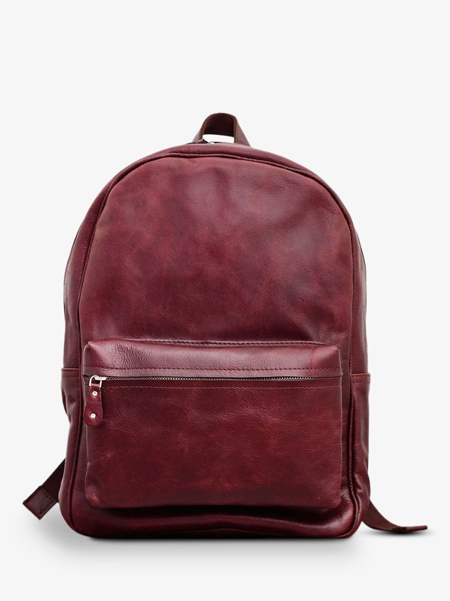 Foto-Vorderansicht-Rucksack-aus-Leder-braun-LeMariol-Brun-Paul-Marius-M200-MB