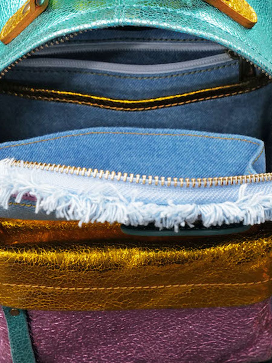 Foto-Innenansicht-kleine-Rucksacktasche-Leder-Damen-Leminis-Intrepide-90s-Paul-Marius-M37S-Denim