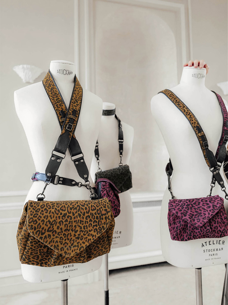 Foto-Tragegurt-Umhängetasche-Leder-Paulmarius-Violett-Suzon-M-Leopard-Pflaume-Paul-Marius-W25M-LP-P